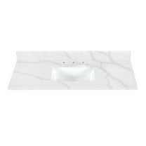 Altair Design Arbios 48" Modern Stone Vanity Top in Calacatta White