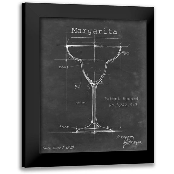 Harper, Ethan 12x14 Black Modern Framed Museum Art Print Titled - Barware Blueprint VI