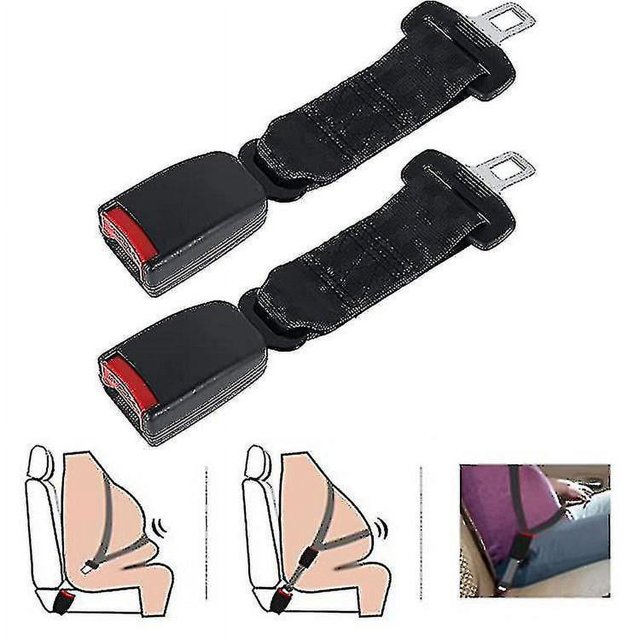 Cinturones de seguridad Paquete de 2 Extensor universal del cinturón de seguridad del automóvil Correa de extensión del cinturón de seguridad ajustable 23 cm Ruikalucky 1pcs 23cm