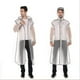 thumbnail image 2 of Toystoory Chubasquero largo Unisex para senderismo Poncho con capucha impermeable a prueba de viento impermeable para mujeres y hombres cubierta Paraguas de lluvia Blanco L, 2 of 6