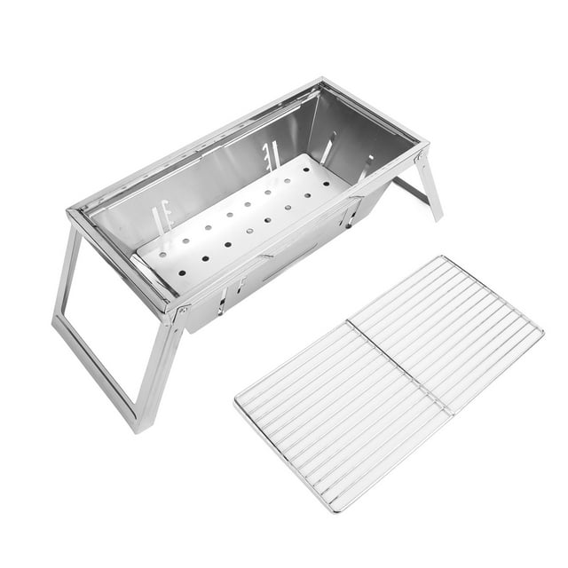 Folding Charcoal Grill, Stainless Steel Multi Function Barbecue Grill for Travel
