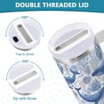 thumbnail image 5 of 40 oz Tumbler With Handle Stainless Steel Insulated Tumbler With Lid for Car Cup Holder Detailed Sea Life Illustration, 5 of 9