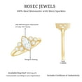 thumbnail image 5 of Rosec Jewels Certified Moissanite Marquise Engagement Ring - 4X8 mm Moissanite Ring with Beaded Detailing - D-VS1 Grade, 18K Yellow Gold, US 10.00, 5 of 8