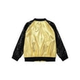 thumbnail image 6 of Haitryli Kids Girls Boys Sequin Bomber Moto Jacket Coat Hip Hop Jazz Dance Top Disco Party Costume Gold 6, 6 of 7