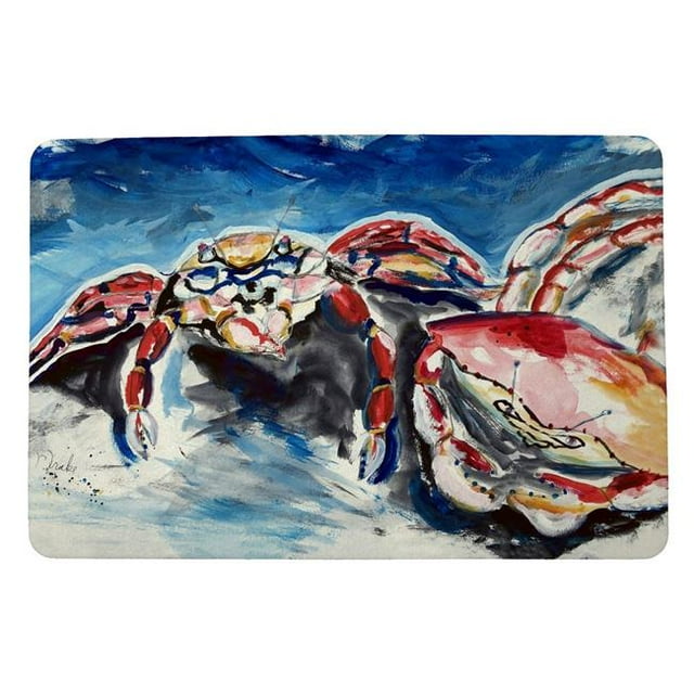 Betsydrake DM1196 18 x 26 in. Two Red Crabs Door Mat - Small
