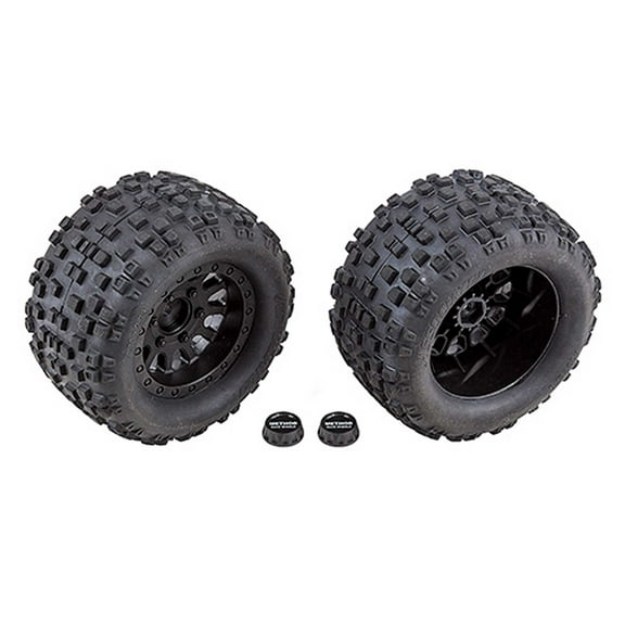 Associated 25841 Rival Mt10 Tires and Method Wheels Mounted Hex Black