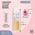thumbnail image 3 of Miyuki Delica Seed Beads – Size 11/0 (1.6 mm), DB1272, Matte Transparent Crystal Ivory, 7.2 g, Approx. 1440 Beads, 3 of 7