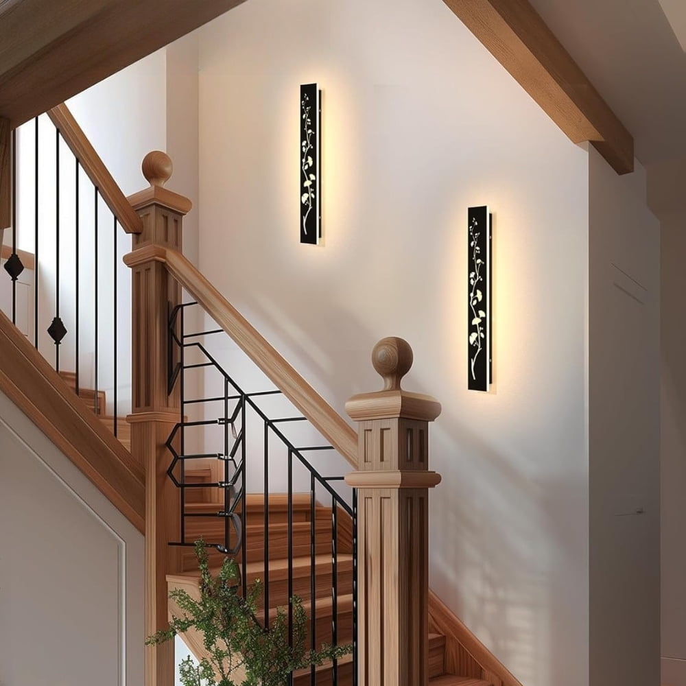 1 Pack 23.6inch-Black waterproof outdoor wall light, modern outdoor LED long wall light waterproof wall light, porch light, outdoor 3000K wall light, suitable for villas, courtyards, gardens, garages