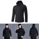 thumbnail image 4 of Chaqueta de senderismo Softshell para hombre, resistente al viento, ligera, con capucha, con cremallera, para escalada al aire libre, esquí, invierno, - Negro, 4XL Sunnimix Chaqueta de hombre, 4 of 7