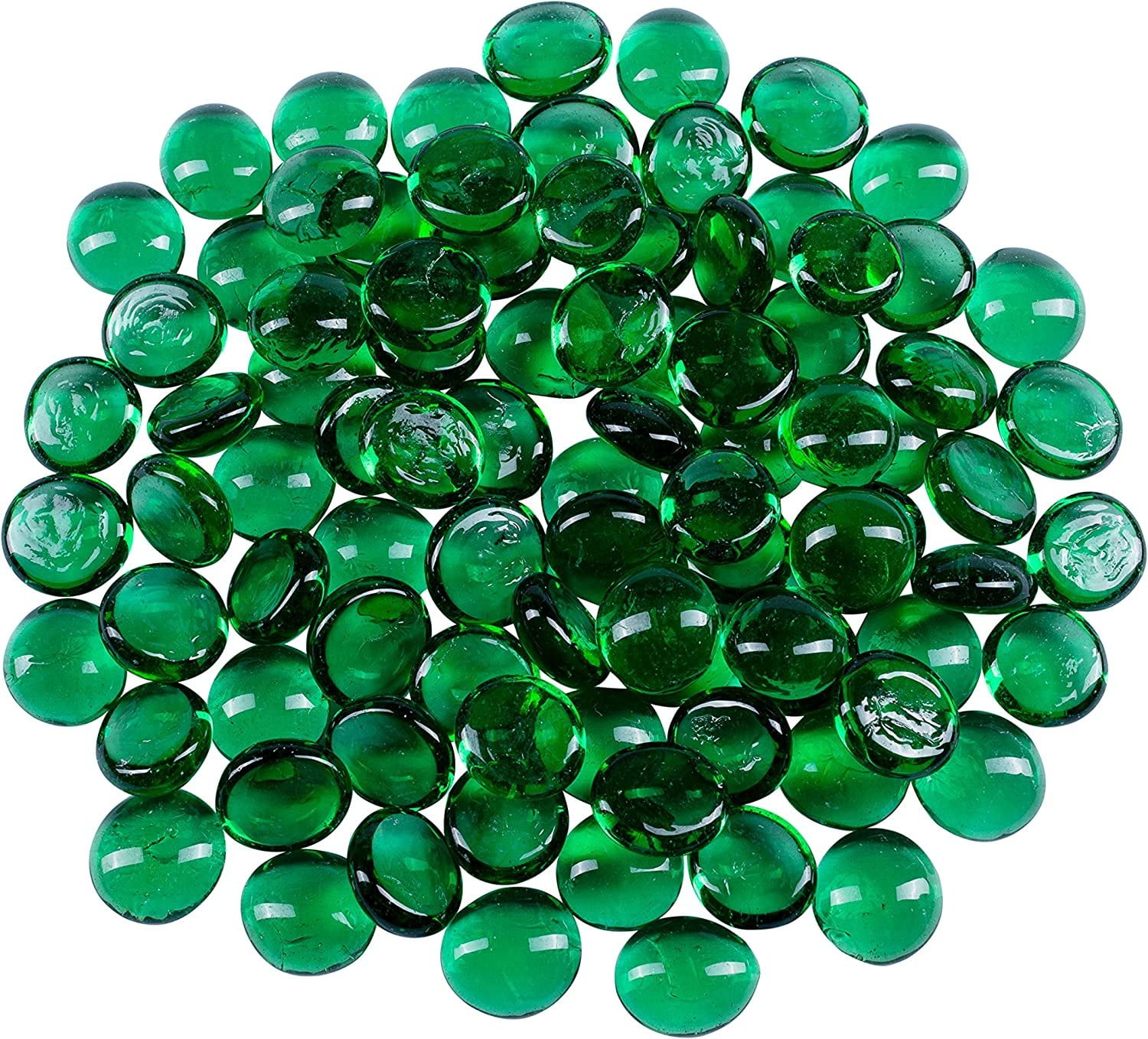 Galashield Green Flat Glass Marbles Decorative Stones for Craft, Accent