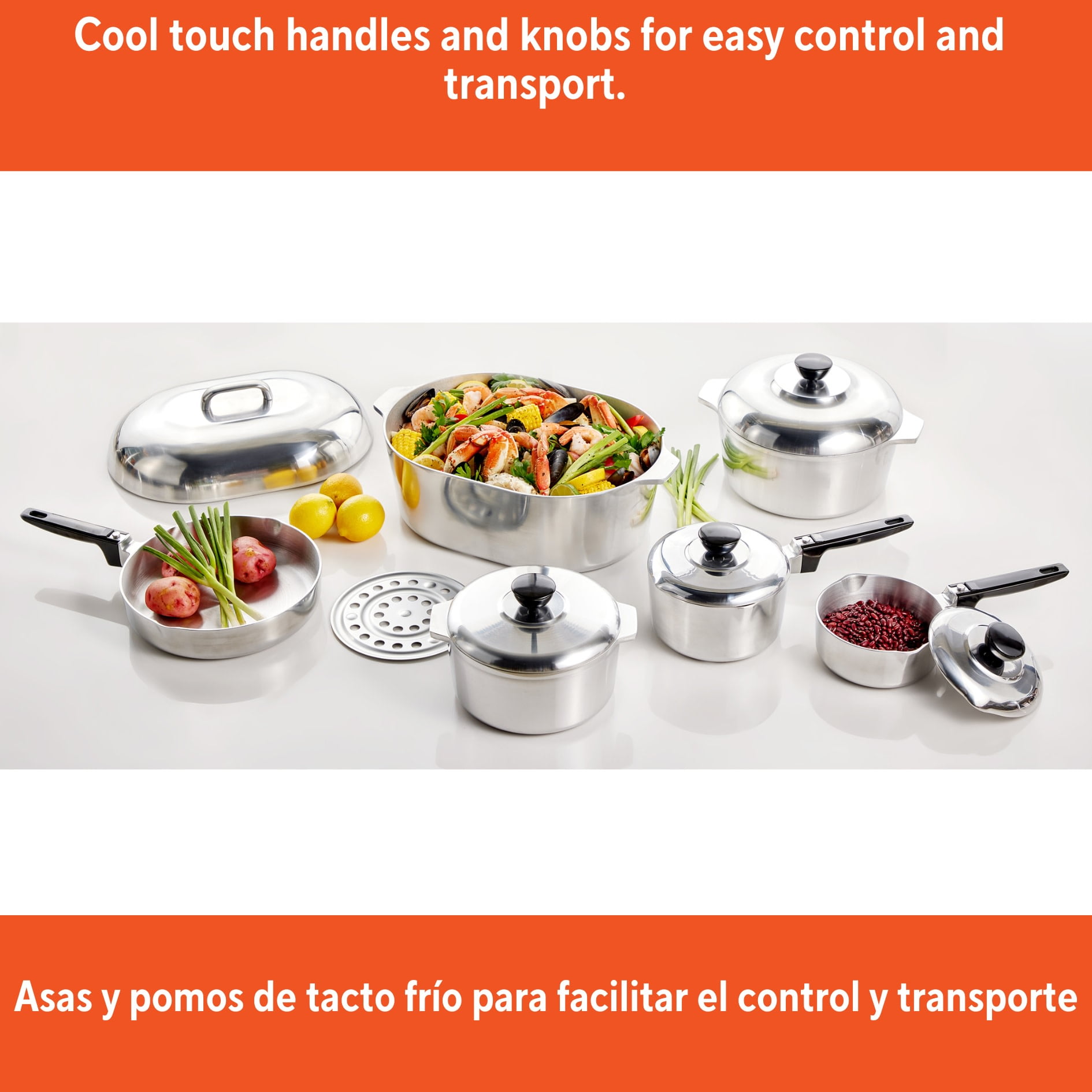 IMUSA 13pc H. Cajun Cast Aluminum Cookware Set