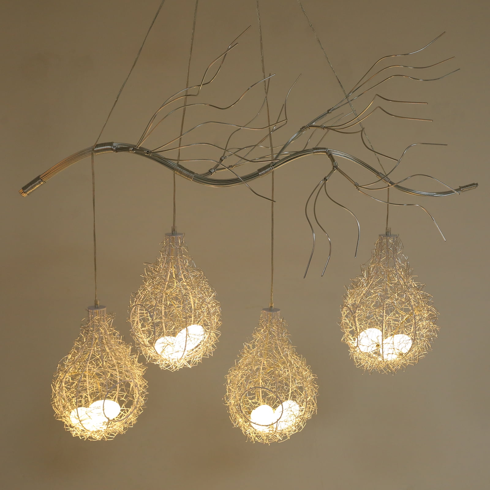 Creative Bird's Nest Chandelier, Ceiling Lamp Fixture, Rustic Pendant Light
