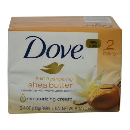 Nourishing Care Bar Soap Shea Butter by Dove for Unisex - 2 X 4 oz Soap