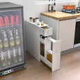 thumbnail image 2 of Costway Bathroom Floor Cabinet Toilet Narrow Storage Organizer with Flip Top White, 2 of 10
