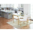 thumbnail image 3 of LumiSource Gold Metal, White Velvet High Back Fuji Dining Chair - Set of 2, 3 of 12