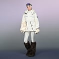 thumbnail image 2 of Women's Winter Workwear Parka Down Jacket - Goose Down Filled, Removable Hood, Warm Fashion Outerwear for Office & Daily, 2 of 7