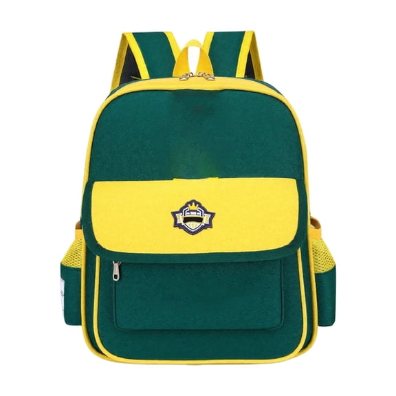 Backpack Green and Yellow Fabric for Back to School Use