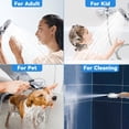 thumbnail image 5 of Fiuion Filtered Shower Head with Handheld 10 Mode High Pressure Shower Heads with Hose, Bracket, Anti-Clog Nozzles and Hard Water Shower Filter, Built-In Power Wash to Clean Tub, Tile & Pets, Silver, 5 of 8