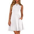 thumbnail image 2 of CIENVNSTG Fashion Casual Solid-color Dress Party Dress Spring Summer Dress For Women, 2 of 4