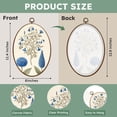 thumbnail image 2 of Oval Framed Wall Art Gold Bamboo Retro Blue Hydrangea Botanical Antique Flowers Victorian Canvas Wall Art Oval Vintage Wall Decor Prints Hanging Decor for Home Bedroom Living Room Office 8"x11.4", 2 of 7