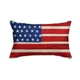 thumbnail image 2 of Antqov 4th of July Throw Pillow Covers 12x20" Patriotic Red White & Blue Stars Pillow Covers Independence Day Soft Cushion Case for Outdoor Home Sofa Couch Bedroom Living Room Decorations, 2 of 6
