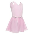 thumbnail image 2 of Linjinx Girls 2 Pieces Sleeveless Gymnastics Ballet Leotard with Chiffon Ruffle Skirt Ballerina Pink M, 2 of 7