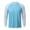 Light Blue, variant on Men's Fashion Color Blocked Long Sleeve Athletic T Shirt Breathable Workout Top for Running Gym Training Men's Oversized Tshirts Workout T-Shirt