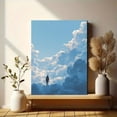 thumbnail image 6 of Qisvanset Person Standing on Clouds Canvas Wall Art 15.75x11.81 Inches, 6 of 8