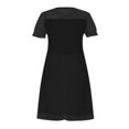 thumbnail image 6 of Xdegoge Girls Dresses Clearance Toddler Girls Dresses 4T Contrast Mesh Puff Short Sleeve Dress Kids High Waist A Line Casual Party Sundress Summer Flowing Tiered Layered Midi Dresses Vestidos Negros, 6 of 8
