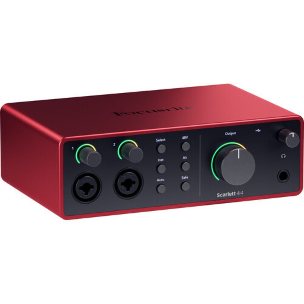 Focusrite Scarlett 4i4 USB-C Audio/MIDI Interface (4th Generation) Pair with 4x XLR - XLR Cable