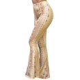 thumbnail image 2 of Daisy Del Sol High Waist Gypsy Comfy Yoga Ethnic Tribal Stretch Palazzo 70s Bell Bottom Fit to Flare Pants, 2 of 4