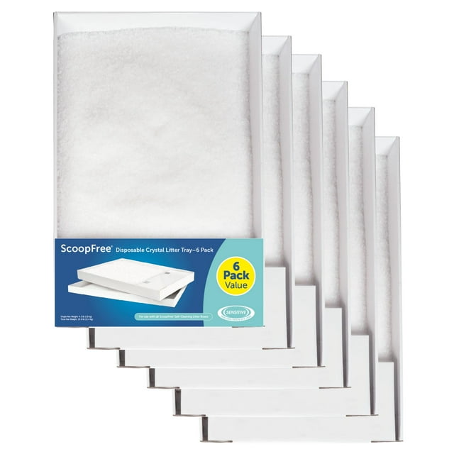 Recambios para bandejas de arena para gatos PetSafe, sin cuchara, cristal (paquete de 6)