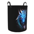 thumbnail image 2 of PHELIKA Cool Devil Dragon 02 Laundry Basket 65L Large Foldable Round For Dirty Clothes Toy Storage, 2 of 6