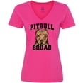 thumbnail image 3 of Inktastic Dog Pitbull Squad Women's V-Neck T-Shirt, 3 of 5