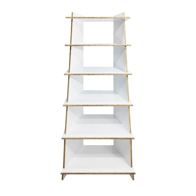 Librero Esquinero Mundo In Reggo Blanco 67x32.5x177 cm