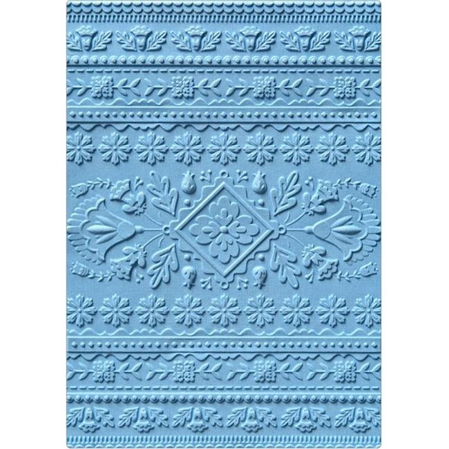 Sizzix 3D Textured Impressions Embossing Folder Folk Art Pattern by