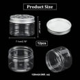 thumbnail image 6 of 12pcs PET Plastic Cream Jar Refillable Lotion Containers Travel Gel Container with Aluminum Ribbed Cap Column Clear 71x49.5mm Capacity: 120ml(4.06fl. oz), 6 of 6