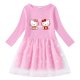 thumbnail image 3 of Hello Kitty Girl vestido dulce de algodón primavera y otoño nueva falda de princesa de manga larga con estampado de dibujos animados para niños estrella Luna red hilo, 3 of 4