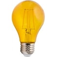 thumbnail image 2 of Sylvania 40302 Yellow Filament A19 Ultra LED Light Bulb, Colored Glass Lamps, 4.5 Watts, for Decorative and Accent Lighting, 2 of 5