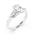 thumbnail image 3 of Lina Jewel 1.92 Ct Oval Cut 3 Stone Engagement Wedding Ring for Her - 14K White Gold Plated - Lab-Created Simulated Diamond - Elegant Trilogy Diamond Ring for Proposal & Anniversary Gifts for Women, 3 of 6