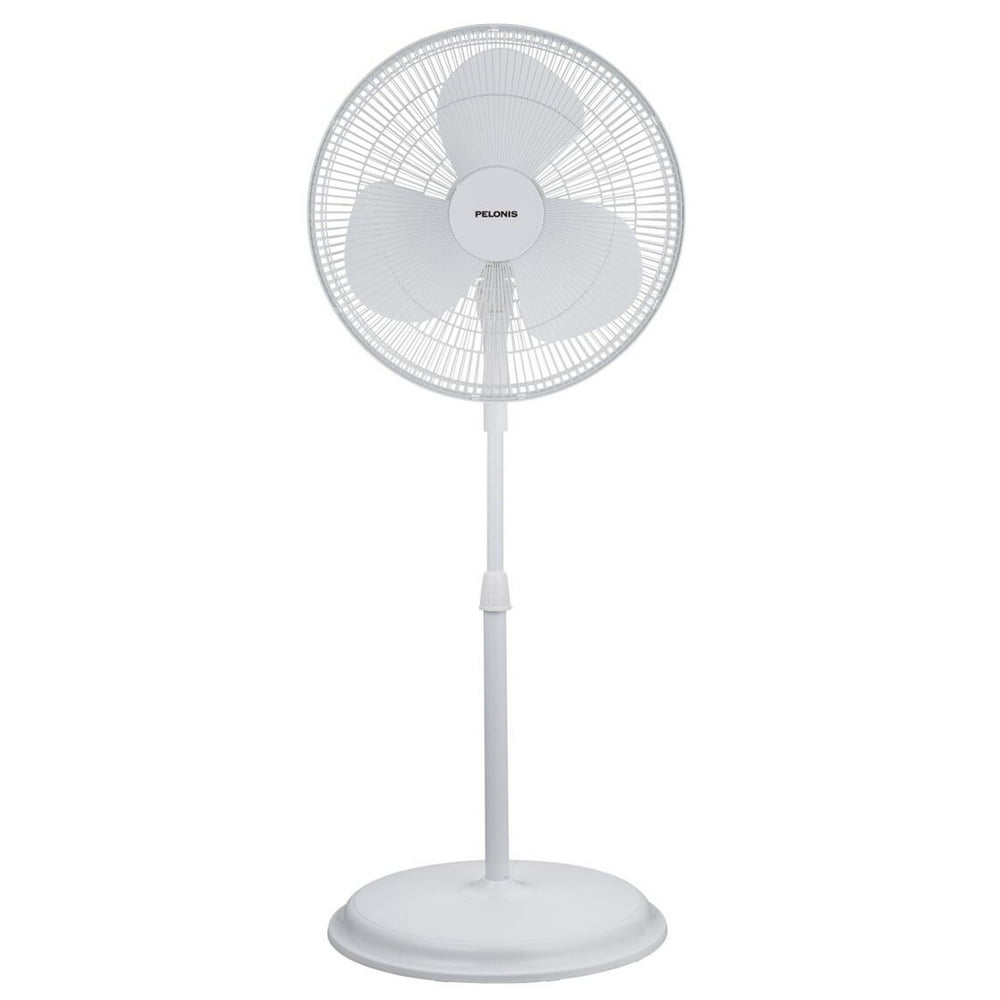 Pelonis 16" 3Speed Oscillating Pedestal Fan, FS4019MW, White