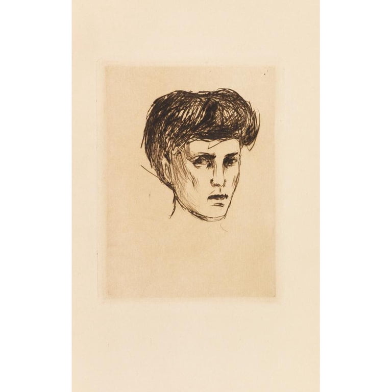 Edvard Munch 17x24 Black Modern Framed Museum Art Print Titled