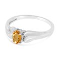 thumbnail image 3 of 10k White Gold Oval Citrine Ring, 3 of 6