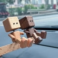 thumbnail image 3 of Cute Solid-Wood Leg-shaking Robot Figurine Car Mounted Aromatherapy Accessory-D, 3 of 11
