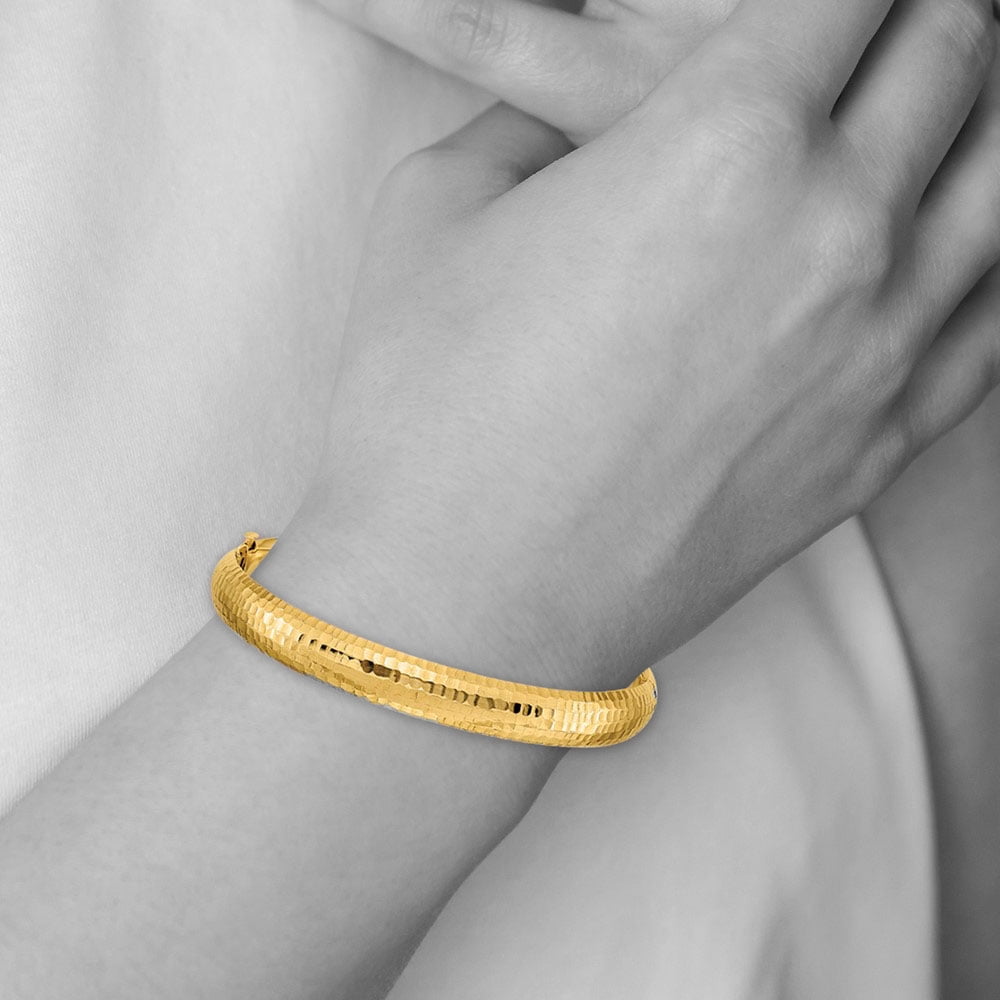 14K Gold Hinged Bangle 14K Solid Gold Real Hollow Inside Bracelet Gift -  Etsy Sweden