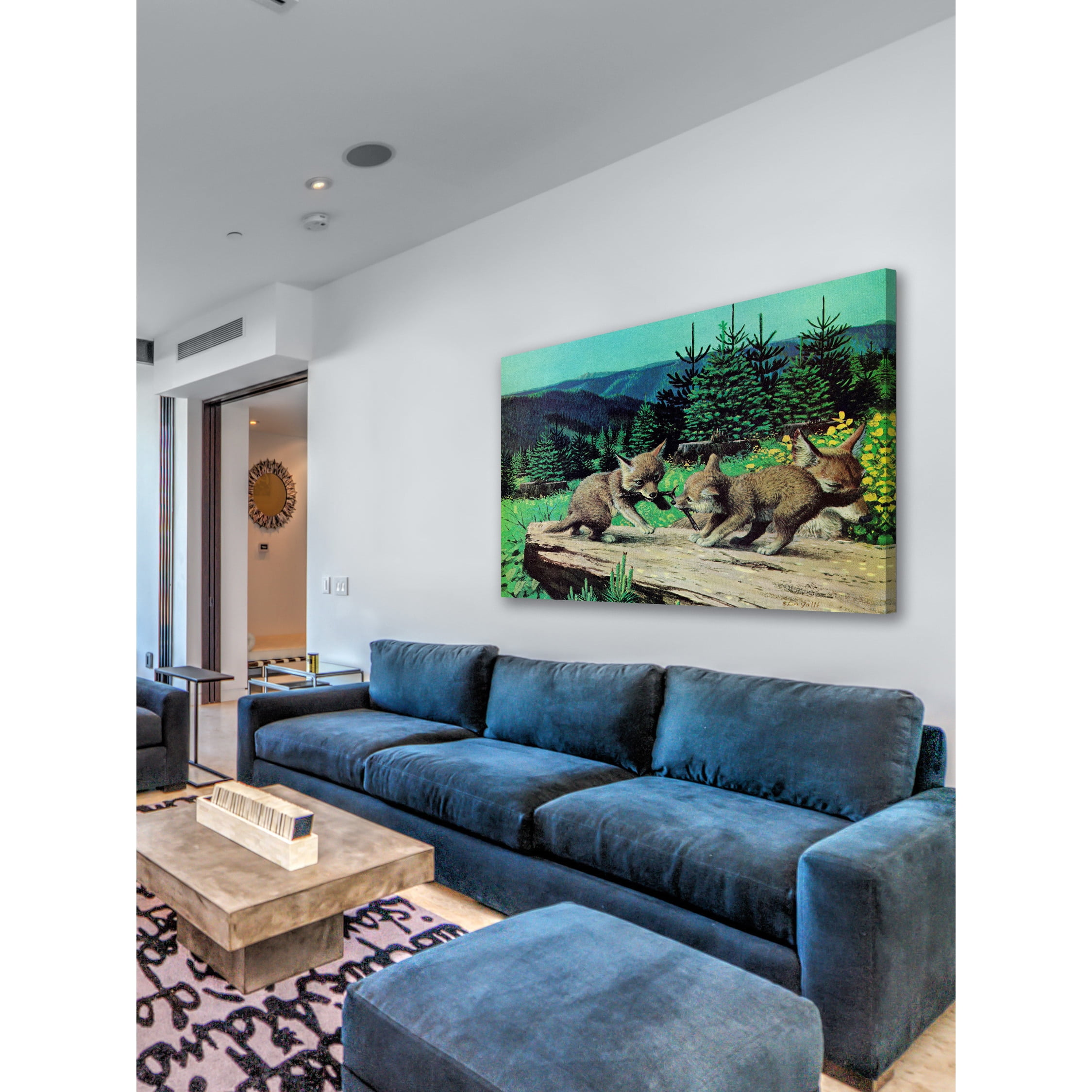 "Cubs at Play" Painting Print on Wrapped Canvas