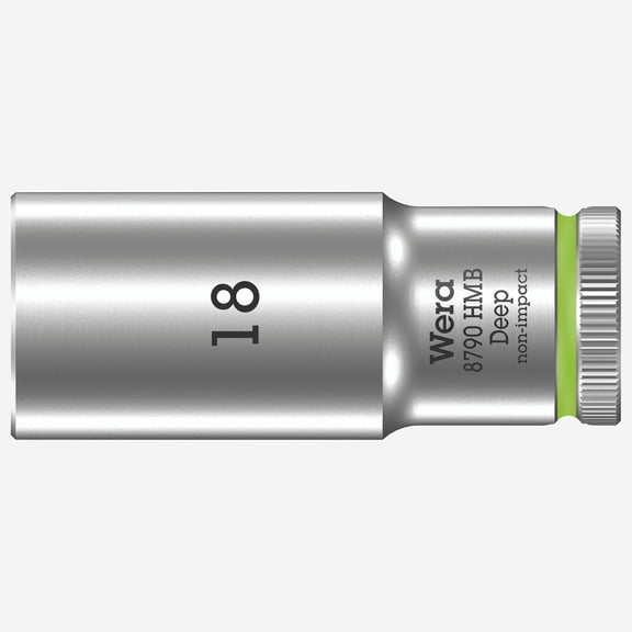 Wera 004540 Deep Socket, 18 x 3/8"