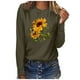 thumbnail image 1 of Blusa de manga larga con cuello redondo y estampado de talla grande para mujer Fridja  hj873, 1 of 7