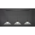 thumbnail image 1 of 3 Light Linear Pendalier With Hang Straight Swivels Shown In Dark Granite Finish With 16 Frosted Crystal Glass, 1 of 1