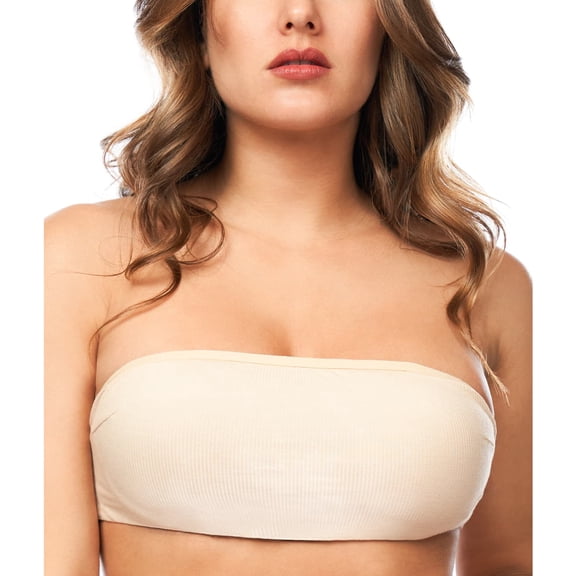 THE NATURAL Nude Backless Bandeau Wing Bra, US 5, NWOT